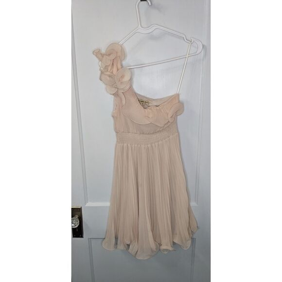 Double zero blush pleated vintage dress - Picture 1 of 5